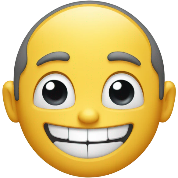 Laugh emoji with eyebrow piercing emoji