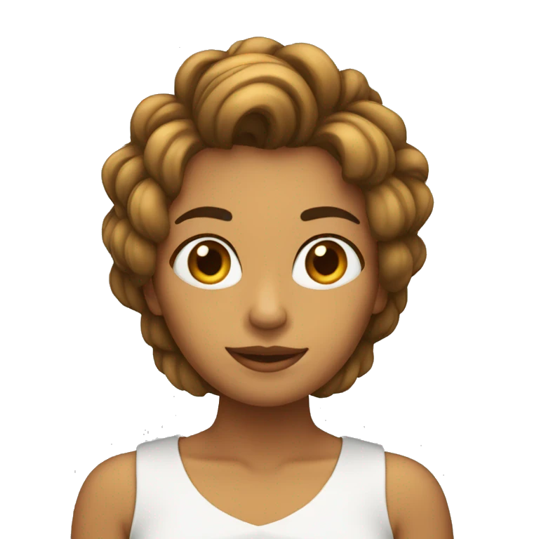 Chica con pelo castaño  emoji
