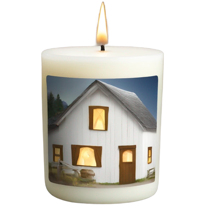 White barn vanilla candle emoji