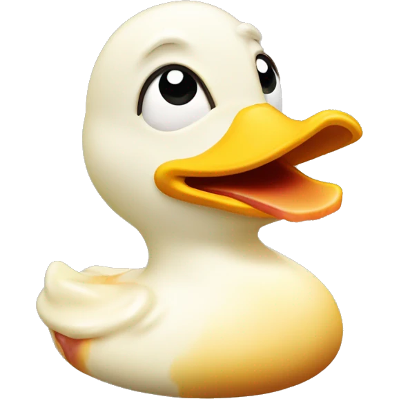 bacon topped cream soaked wrinkly duck bright yellow stuff cream emoji