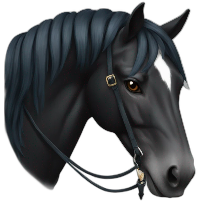 Black Horse with scorpio tatoo emoji