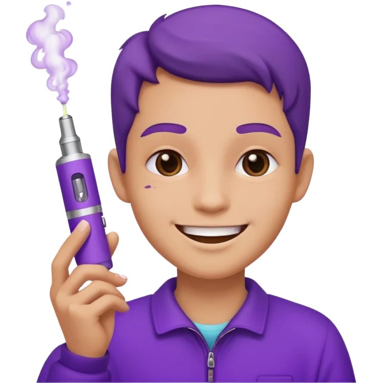 vape paars cute emoji