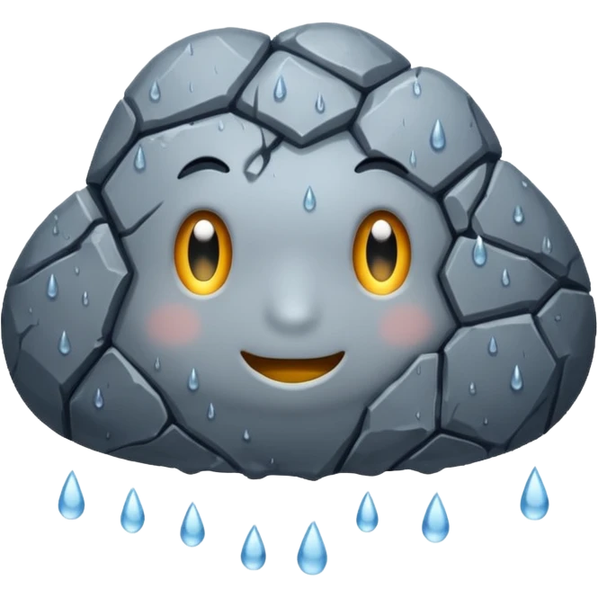 67 rain rock emoji
