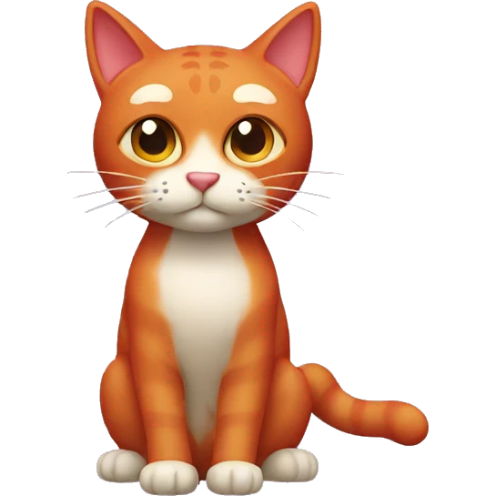 A square red cat toy emoji
