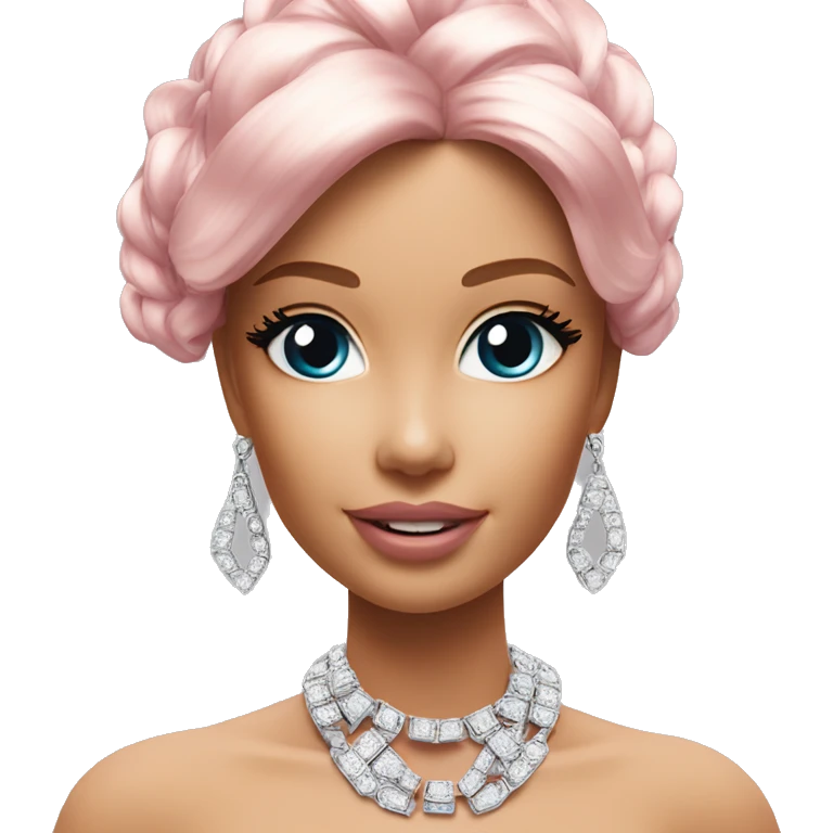 Barbie diamond chain necklace  emoji