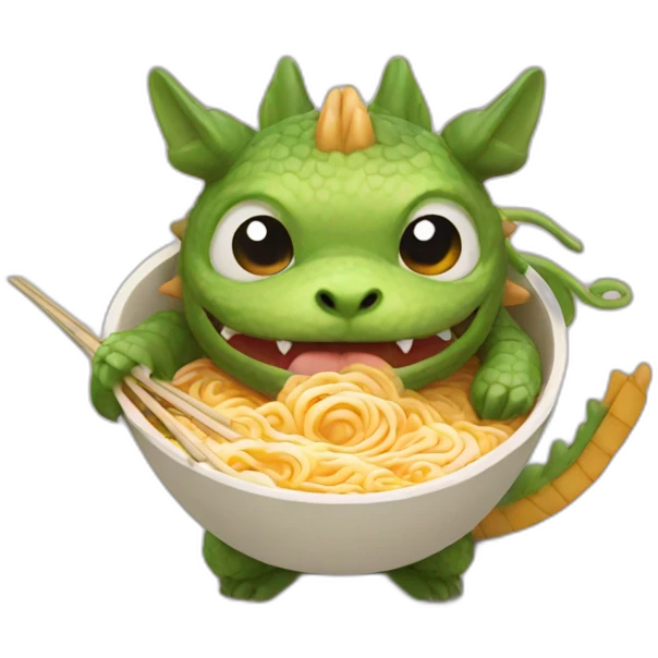 ramen dragon emoji