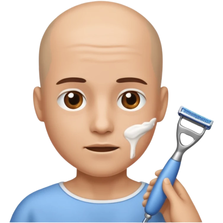 shaving head emoji