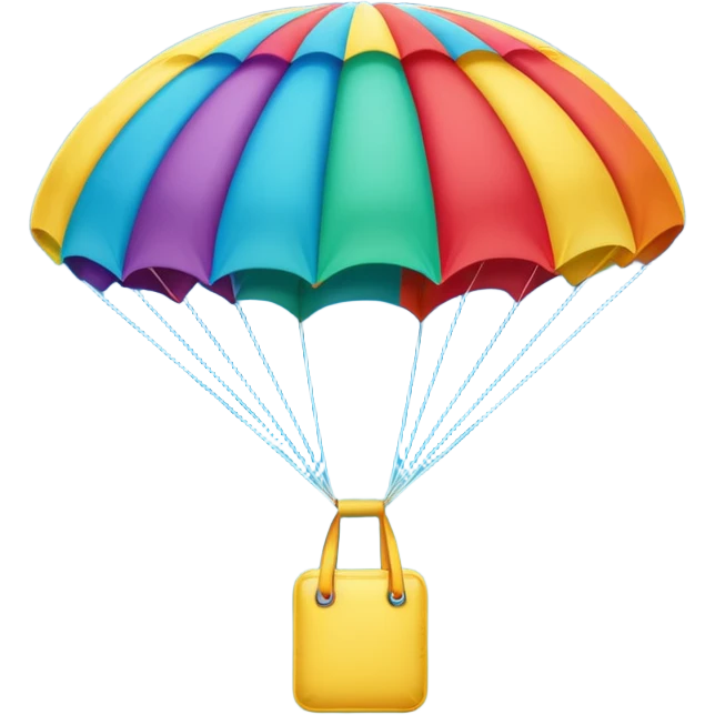 colorful parachute emoji