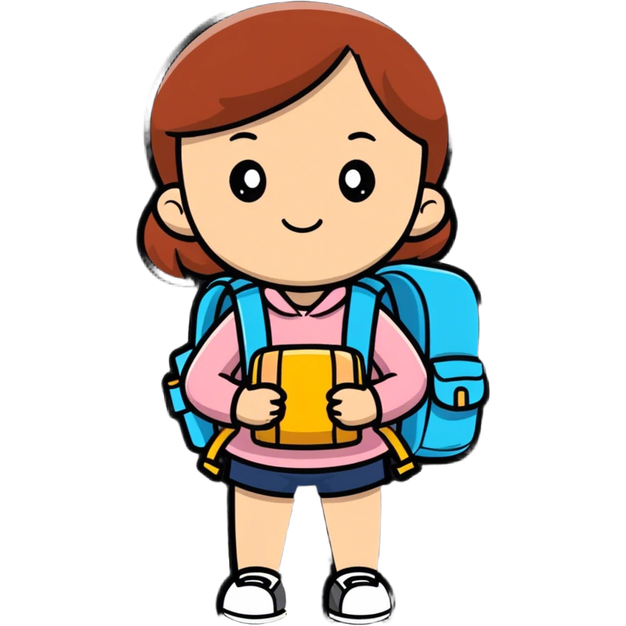 girl with backpack emoji