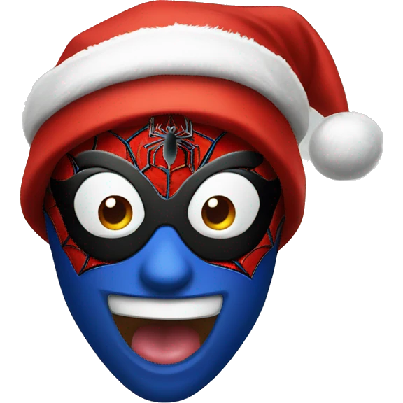  spider-man in santa claus hat emoji