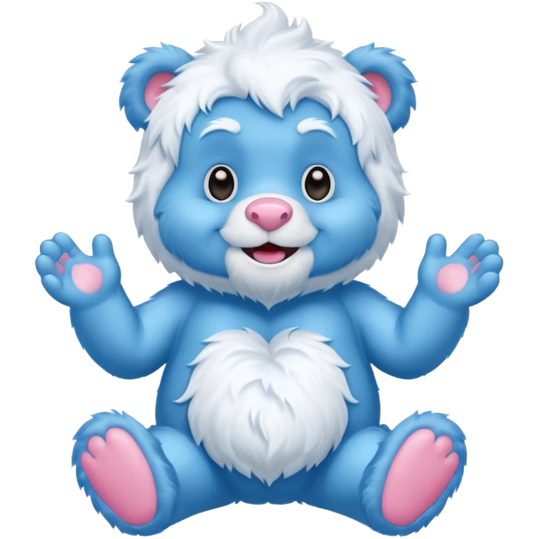 blue care bear yeti emoji