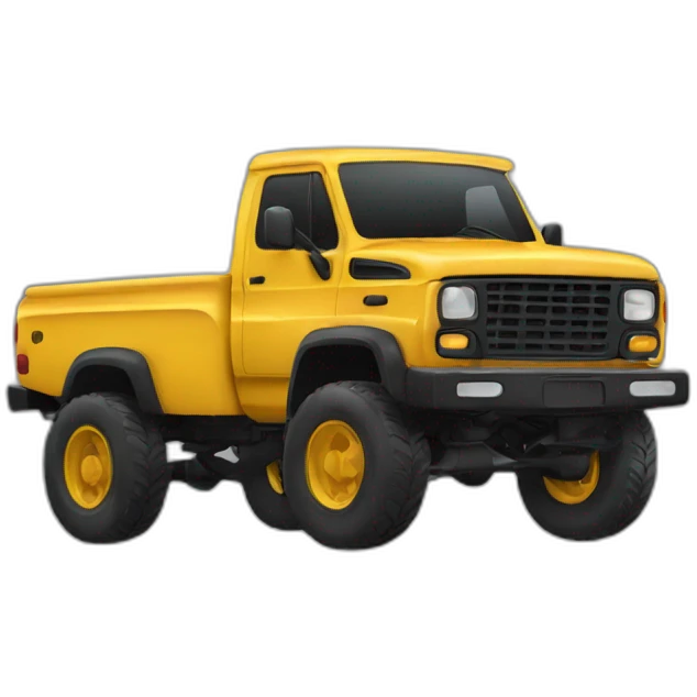 camioneta color negro emoji