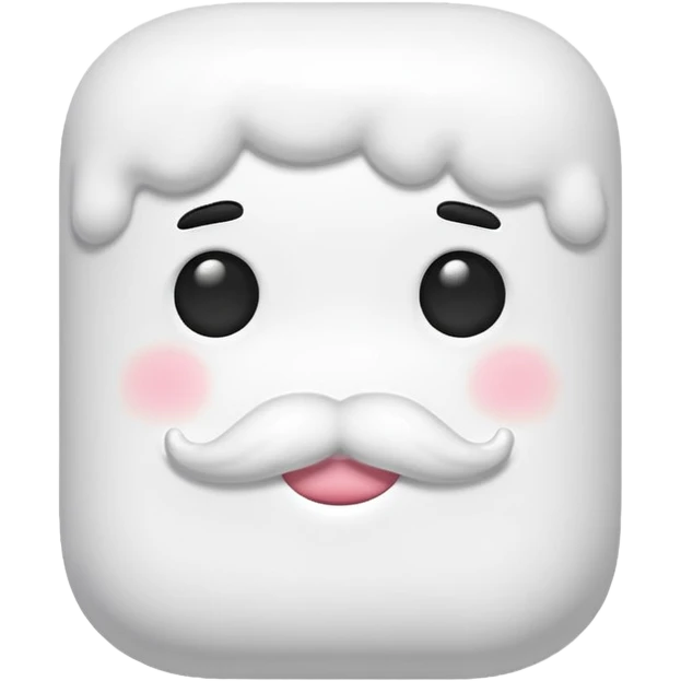 marshmallow mustached emoji