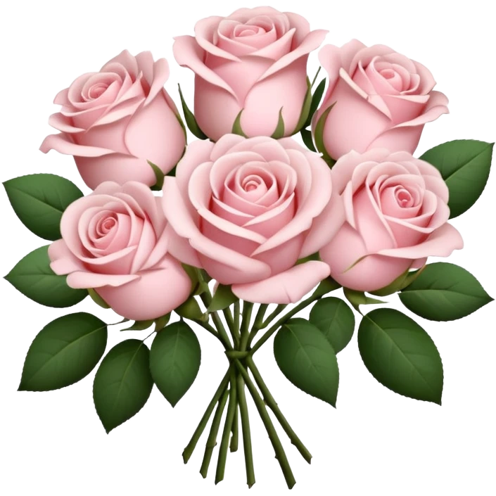 A bouquet of pale pink roses emoji