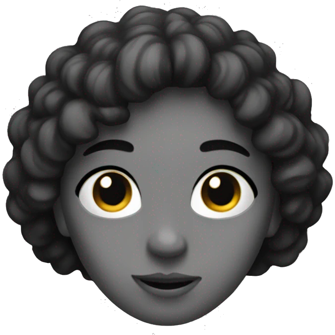 A black and white emoji