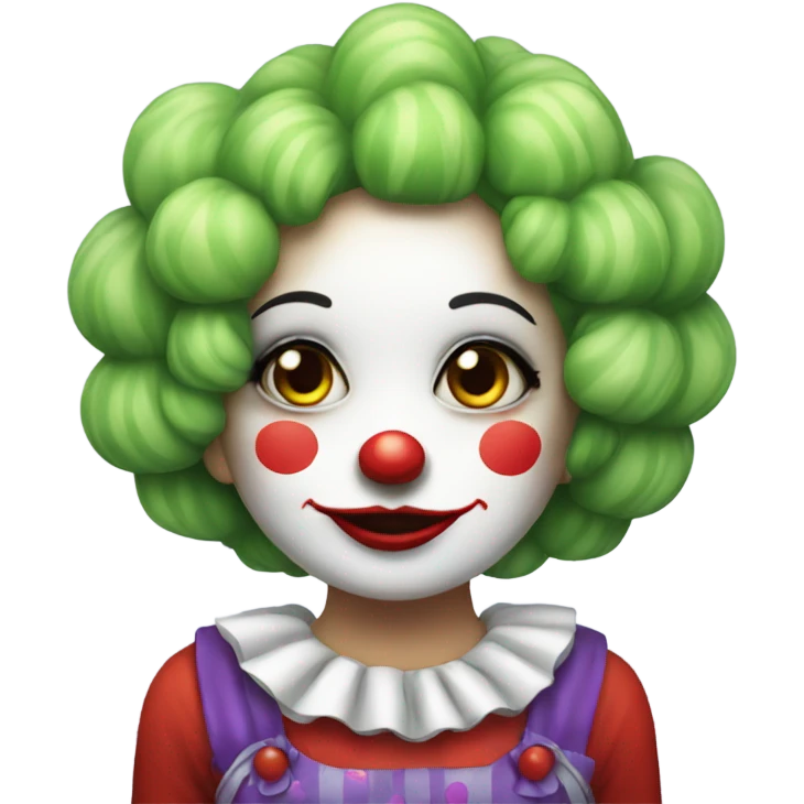 Cute girl clown emoji