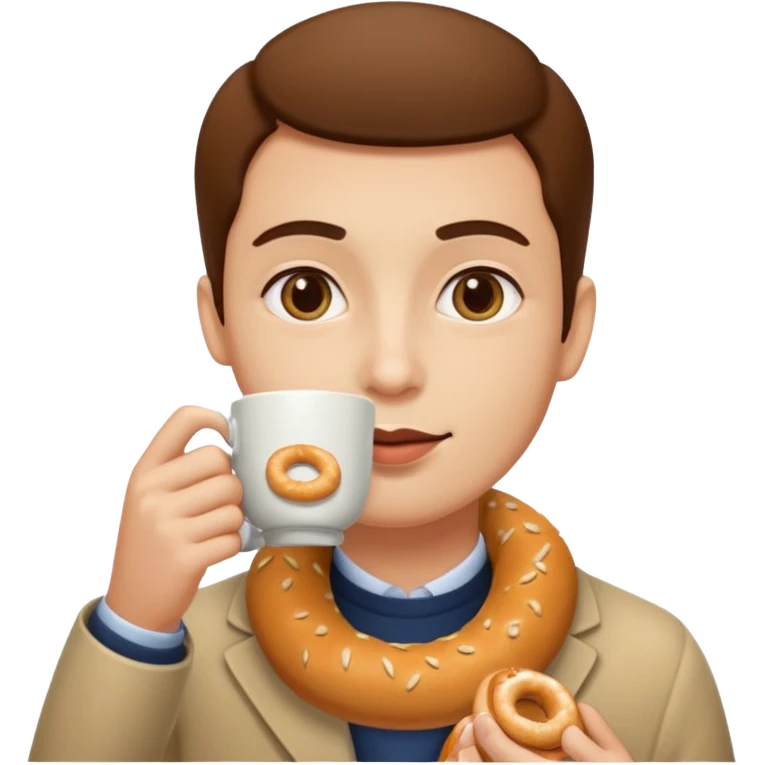 Simit içen çay emoji