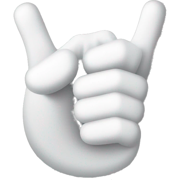 Five finger Thumbs up with white glove on  emoji