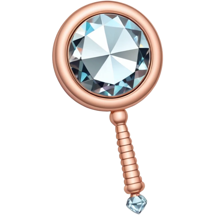 Rosegold, diamond studded baby rattle emoji