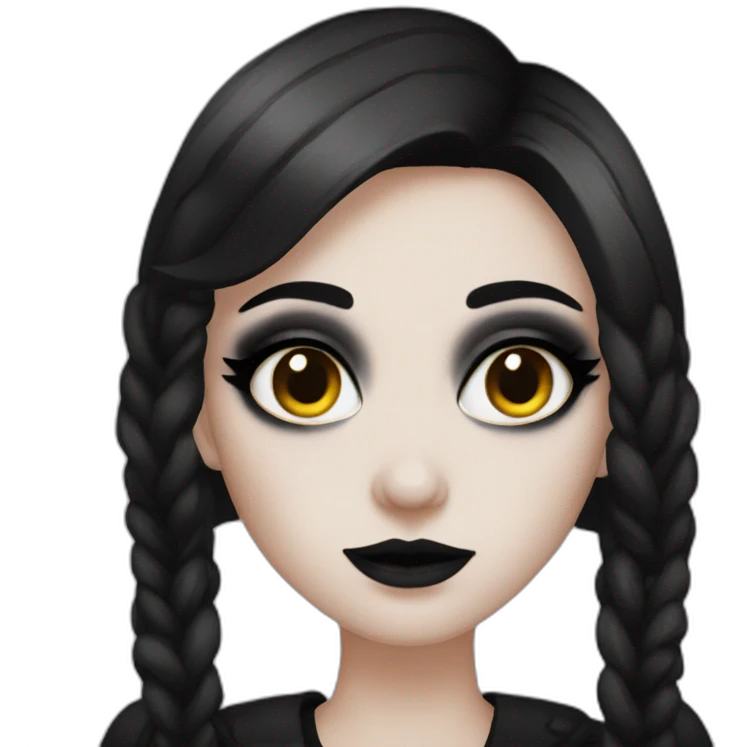 goth with best make up and big mammals emoji