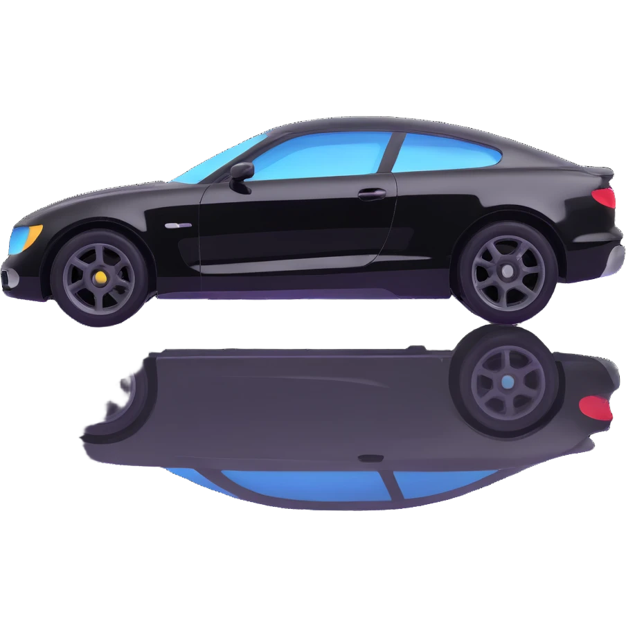 modern and clean glossy black car with a light gray or transparent curved film in motion, partially floating above and partially adhering to the car, film clearly visible with a reflective edge showing the action of being applied emoji