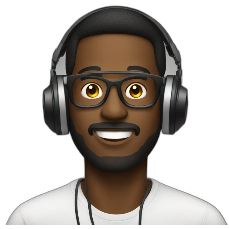 man playing dj emoji