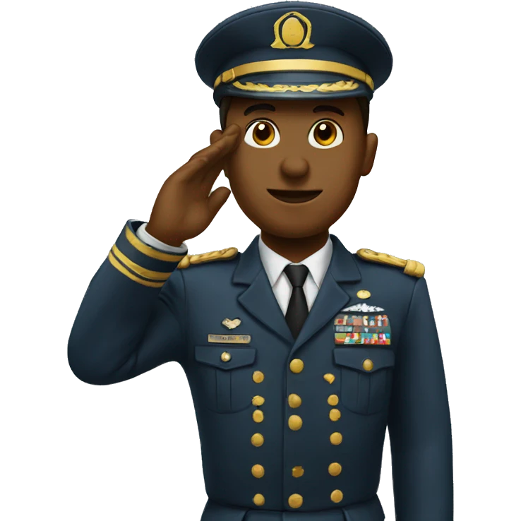 Saluting emoji
