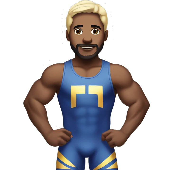 wrestler flexing in a singlet ￼ emoji