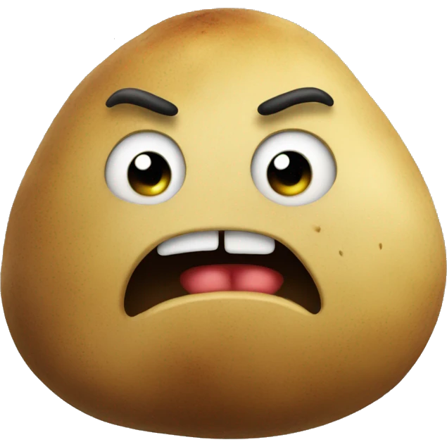 Angry potato emoji