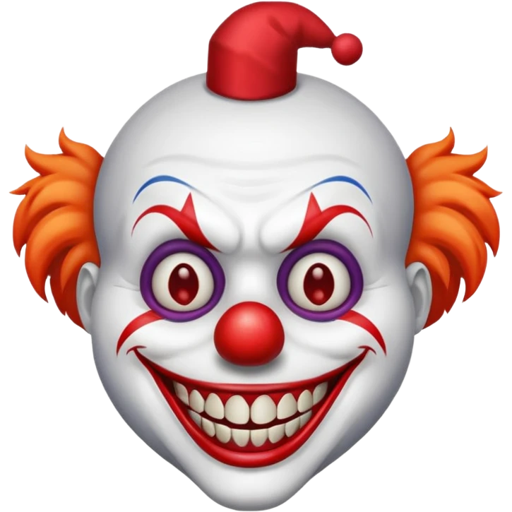 Scary clown with teeth emoji