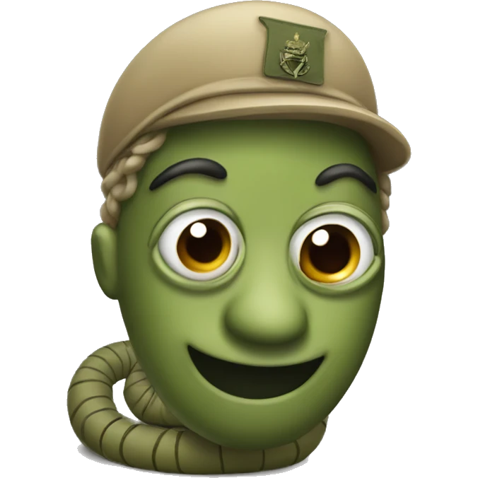 Military worm  emoji