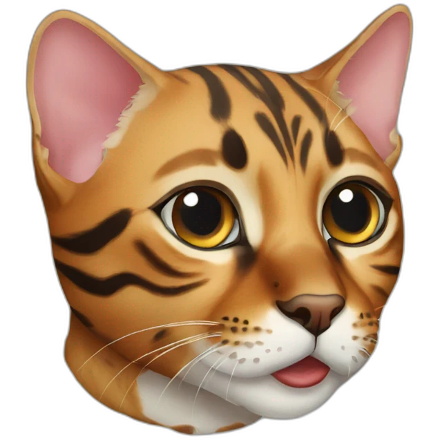 hungry bengal cat emoji
