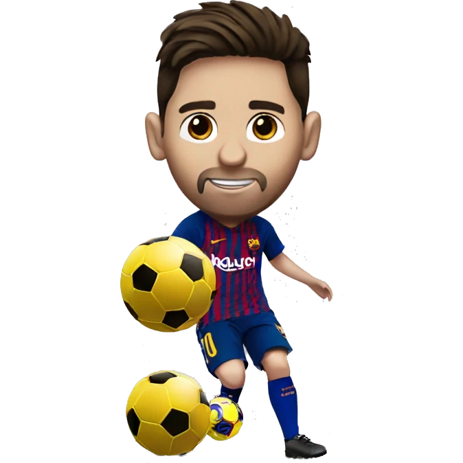 Messi with the ballon d’or emoji