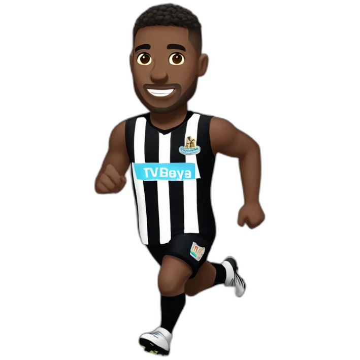 newcastle player running white skin emoji