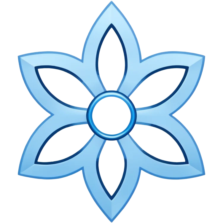 simple blue medical star of life symbol emoji