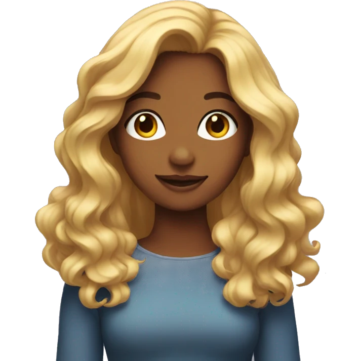Girl with beautiful hair  emoji