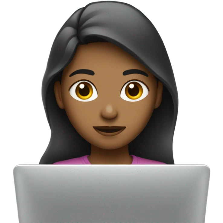 Chica en la laptop emoji