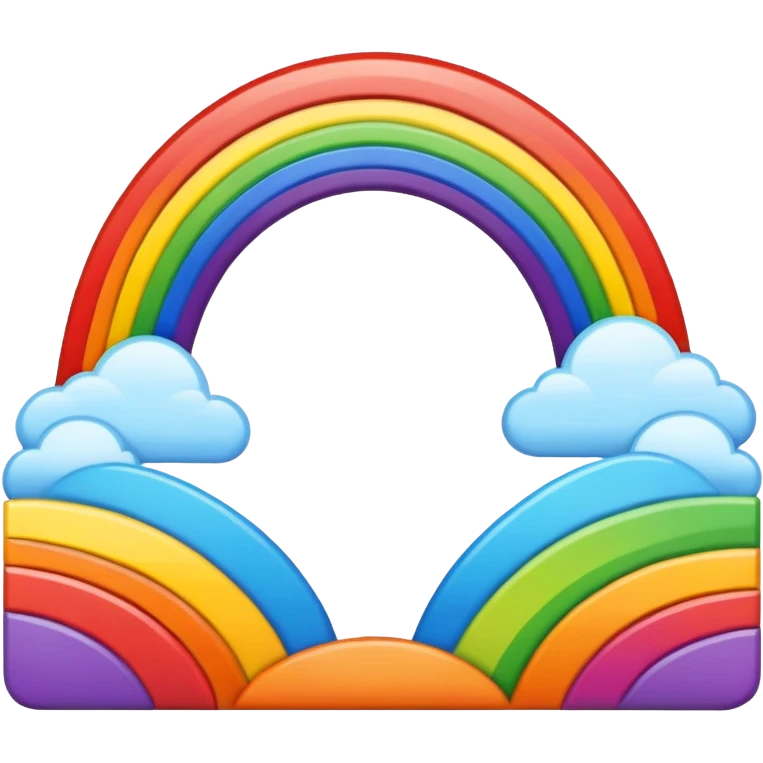 Rainbow Bridge – Arched rainbow connecting skylands. emoji