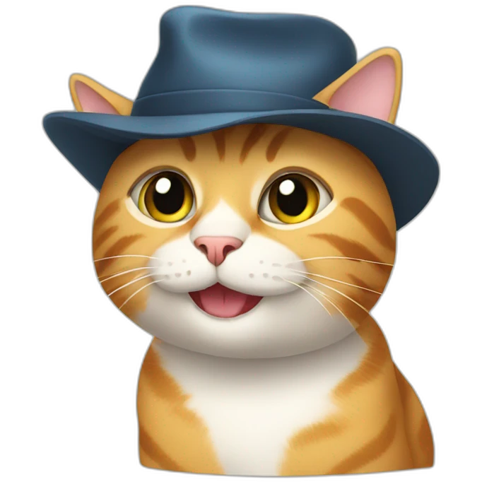 Cat with hat emoji