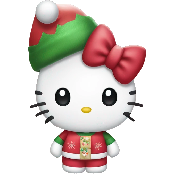 hello kitty christmas emoji