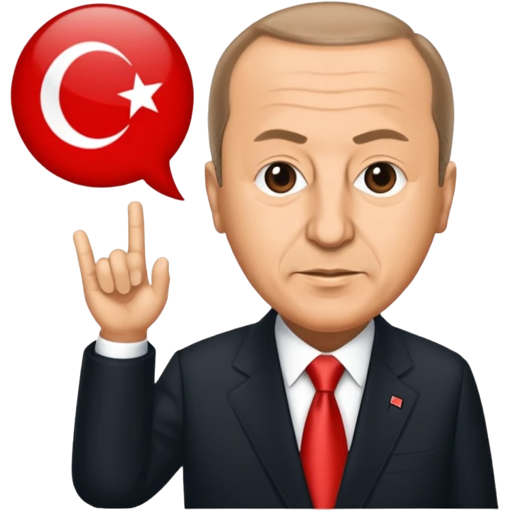 recep tayip erdoğan detaylı yüz hatları belirgin ve birazda bulanık emoji