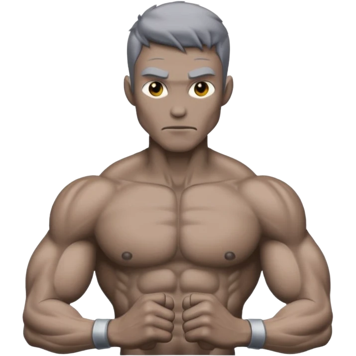 Mutant tall skinny gray realistic emoji