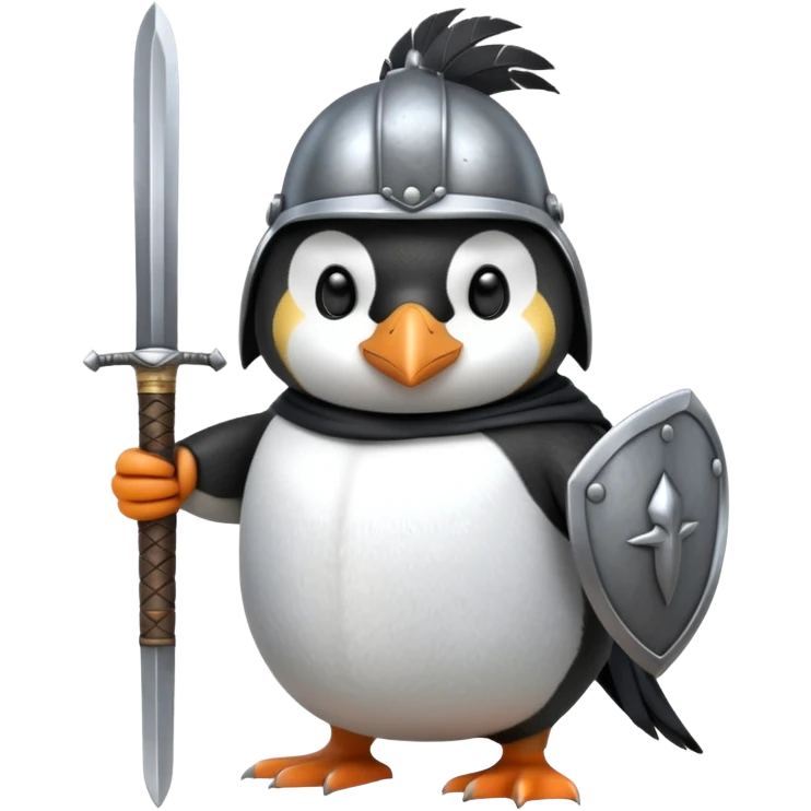 make a warrior penquin emoji