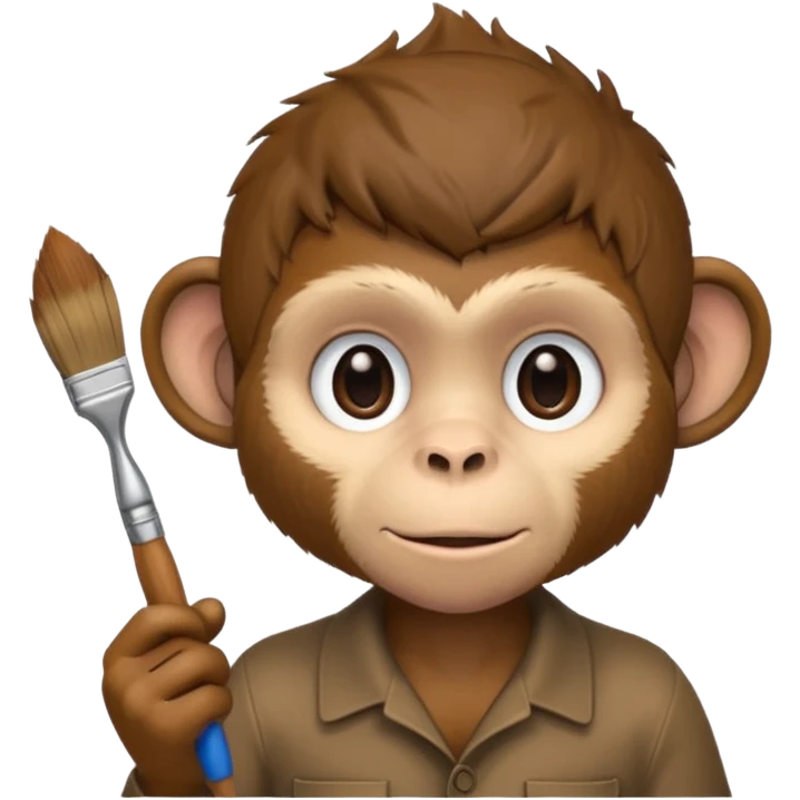 painter monkey emoji