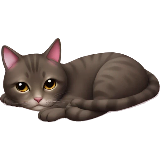 cat with pink bow sleeping on a pink blanket  emoji