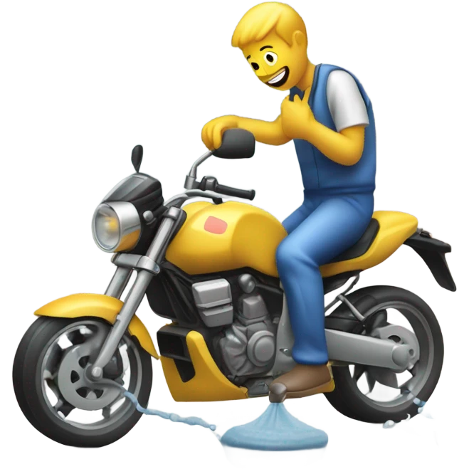 cleaning motorbike emoji