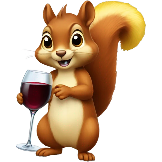Squirrel with wine and lemons  emoji