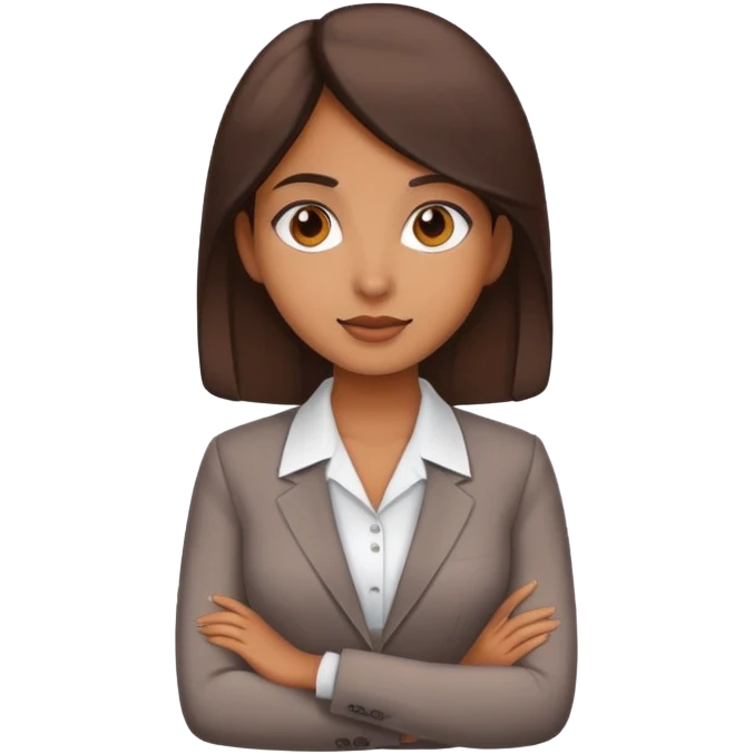 beautiful brown girl in office clothes emoji