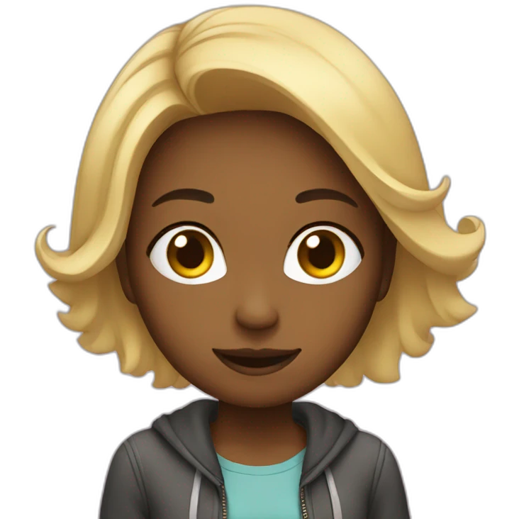 Girl send message emoji