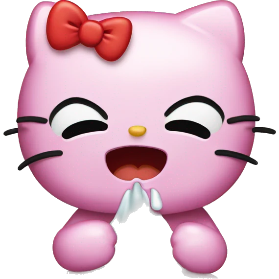Hello kitty crying emoji